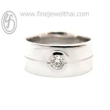 แหวนทองคำขาว แหวนเพชร แหวนแต่งงาน แหวนหมั้น - R06093031